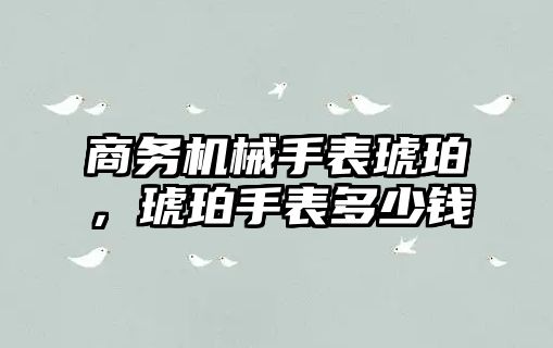 商務機械手表琥珀，琥珀手表多少錢