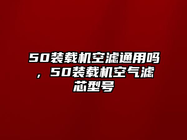 50裝載機空濾通用嗎，50裝載機空氣濾芯型號