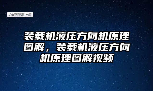 裝載機液壓方向機原理圖解，裝載機液壓方向機原理圖解視頻