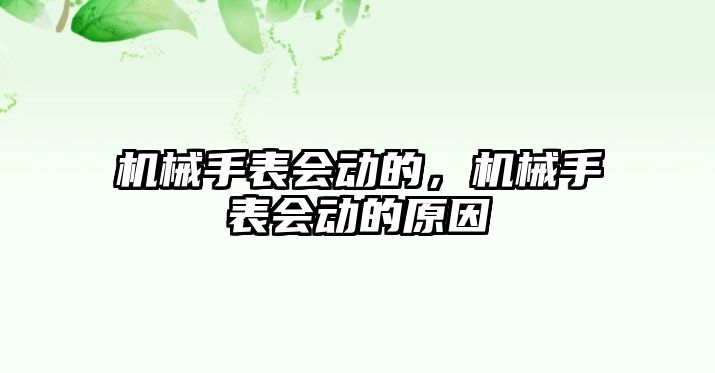 機械手表會動的，機械手表會動的原因