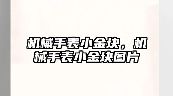 機械手表小金塊，機械手表小金塊圖片