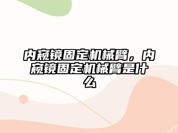 內窺鏡固定機械臂，內窺鏡固定機械臂是什么