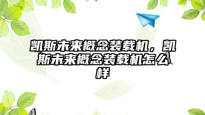 凱斯未來概念裝載機(jī)，凱斯未來概念裝載機(jī)怎么樣