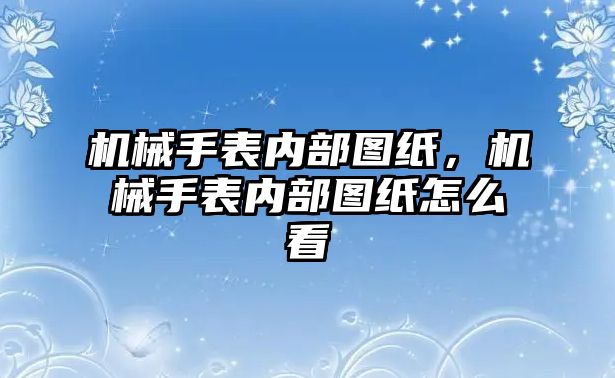 機械手表內部圖紙，機械手表內部圖紙怎么看