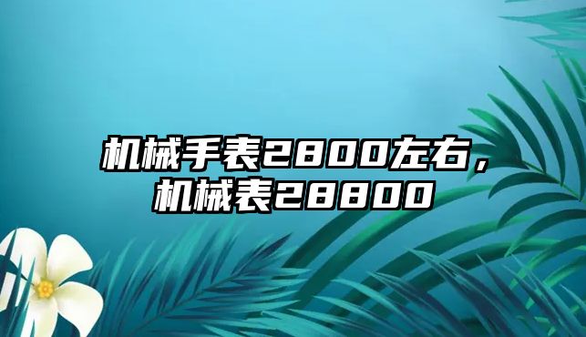 機(jī)械手表2800左右，機(jī)械表28800