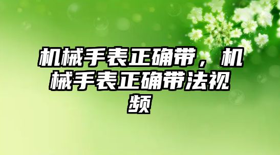 機械手表正確帶，機械手表正確帶法視頻