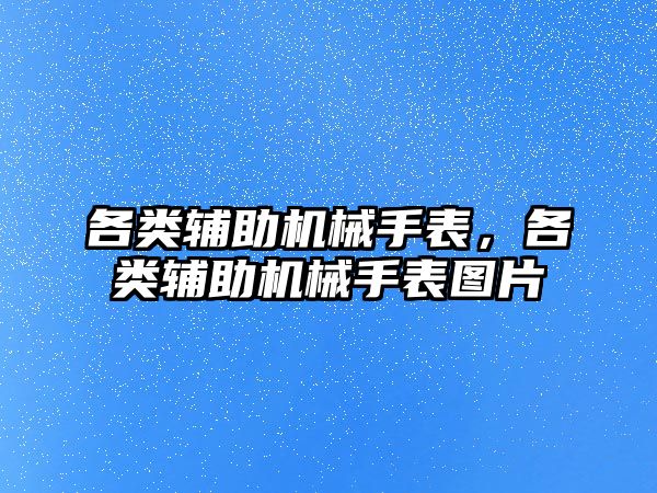 各類輔助機械手表，各類輔助機械手表圖片