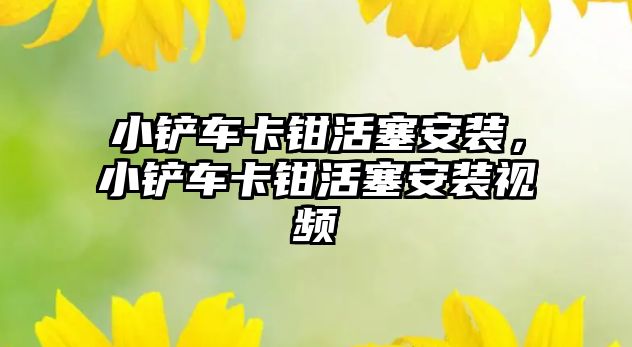 小鏟車卡鉗活塞安裝，小鏟車卡鉗活塞安裝視頻