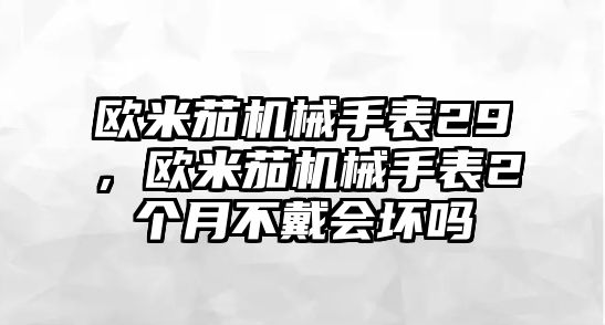 歐米茄機械手表29，歐米茄機械手表2個月不戴會壞嗎